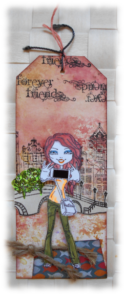 Tag de collection pour offrir de l'original &agrave; d&eacute;placer au long d'un bon bouquin style boho ros&acirc;tre orang&eacute; noir