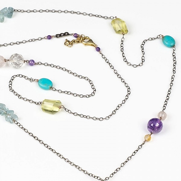 Sautoir Pi&egrave;ce Unique Boh&egrave;me Pastel n&deg;2