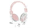 HODETELEFONER MED RHINESTONE-MØNSTER