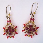 Kit boucles d'oreilles Argyle Rubis