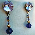 Boucles d'oreilles en kit Cabochons Violet