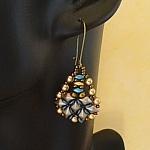 Kit boucles d'oreilles Diamonduo bleu 