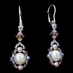 Boucles d'oreilles Holy rose poudré en kit