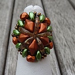 Chevron kobberring sett