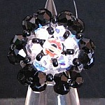 Malte II Ringsett Svart & Krystall