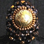 Kit bague Saturne Noir Laiton