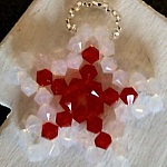 Anhengssett Stjerne rød og hvit