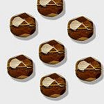 Fasett 6 mm mørk topas x 10