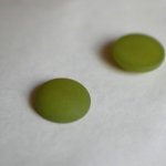 Polaris cabochon grønn Olivine diameter 16mm