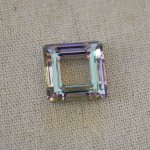 Square 4439 20mm farget glass lys rosa og himmelblå