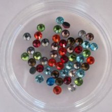 Strass SS20 blandede farger hotfix x 50