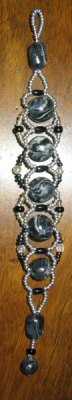 Bracelet noir-gris-blanc