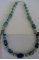Collier bleu marbr&eacute;