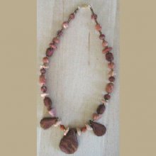 Collier aux veines fa&ccedil;on bois