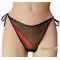 Svart og rød silke chiffon tanga SAINT VALENTIN -kampanje 10 % for 2 kjøpt
