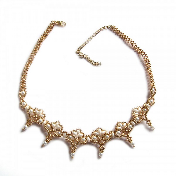 hvite og gull perle &oslash;redobber kveld bryllup gullbelagt seremoni