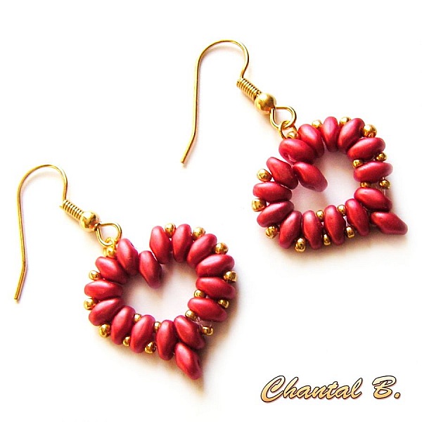 brude &oslash;redobber hjerte perle og s&oslash;lv kveldsbryllup