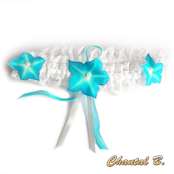 Turkis silke og hvit sateng arabesque brude veske