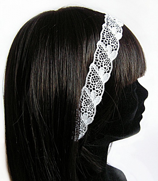 blonder armb&aring;nd hvit guipure romantisk bryllup tilbeh&oslash;r