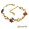 armbånd swarovski vevde perler bronse boheme grønn og gull