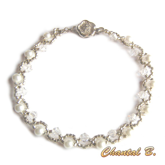 swarovski armbånd swarovski krystallperler og romantisk sølvbryllup
