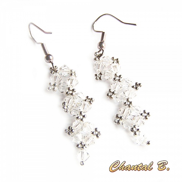 swarovski rosa fuchsia romantisk armb&aring;nd swarovski vevde perler rosa krystall og s&oslash;lv