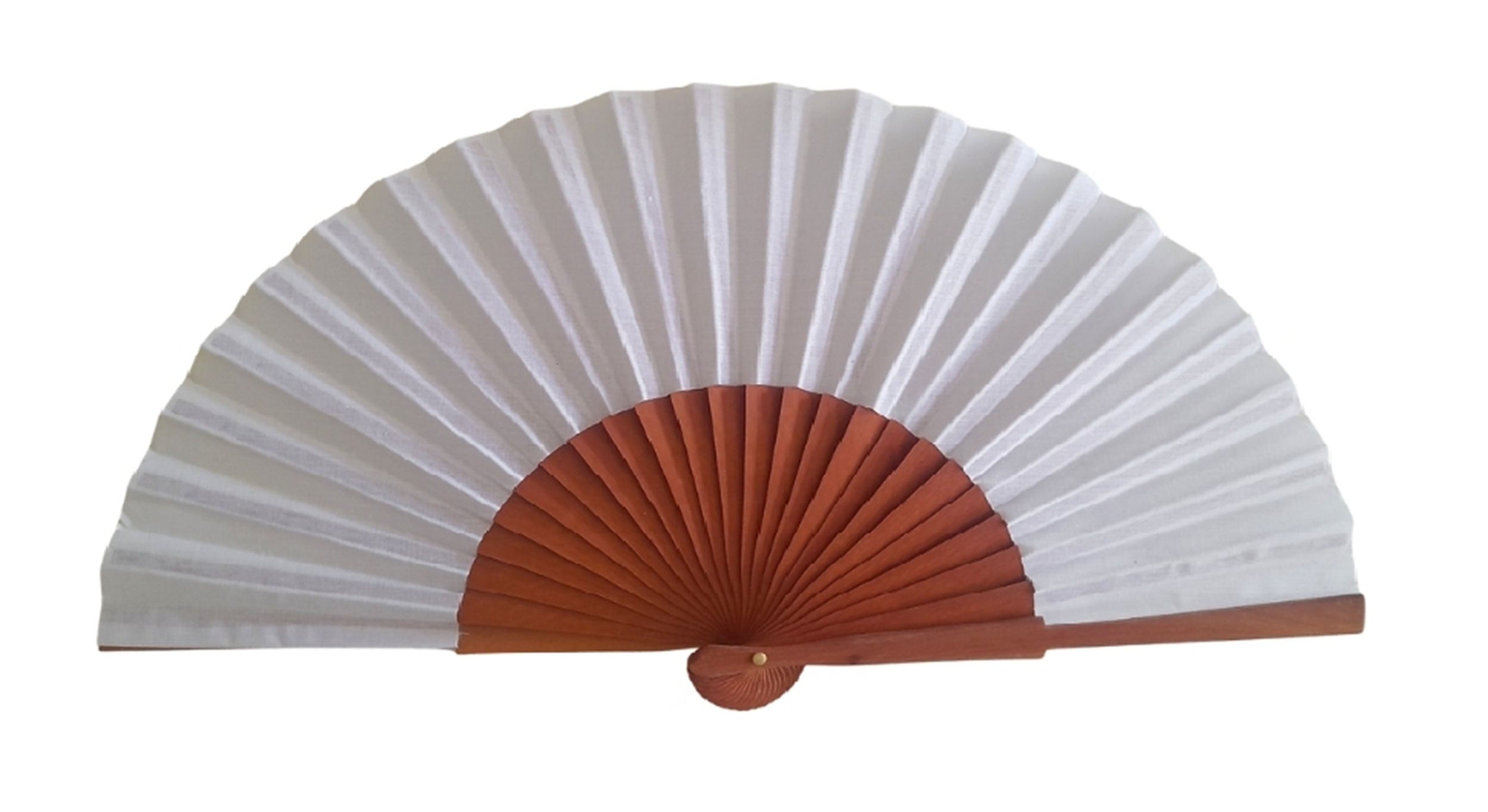 Eventail à customiser en coton blanc 