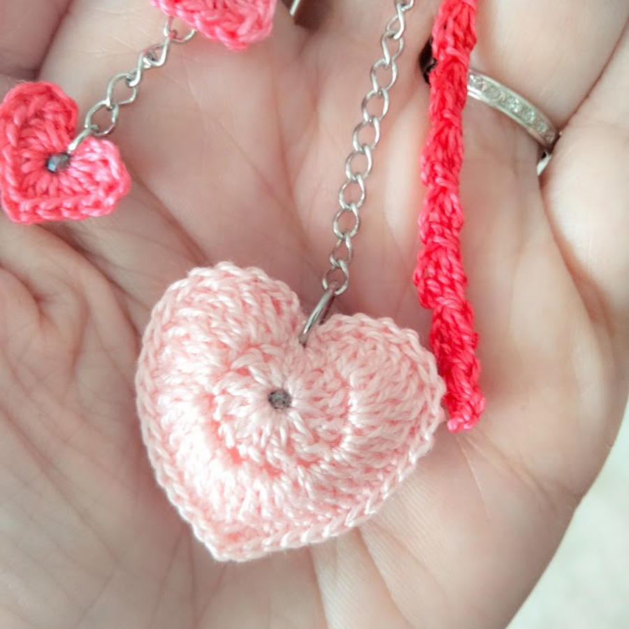 Hjerte" veske juvel Rosa
