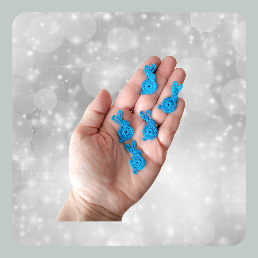 Liten kanin applikasjon "Electric Blue