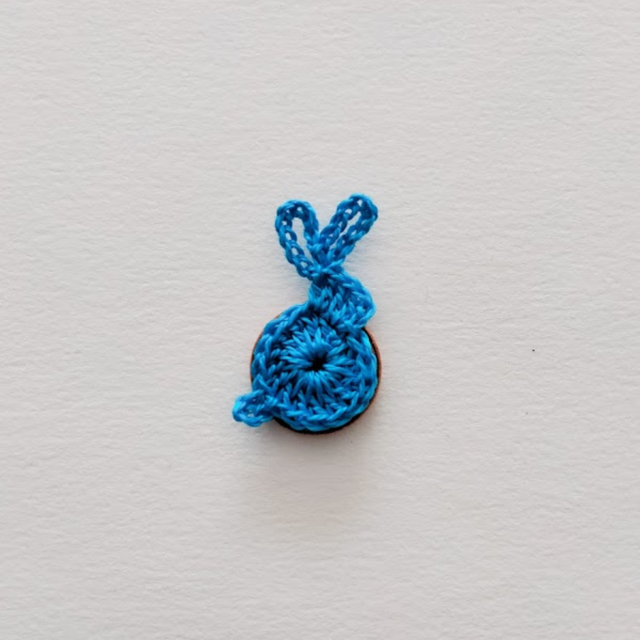 Liten kanin applikasjon "Electric Blue