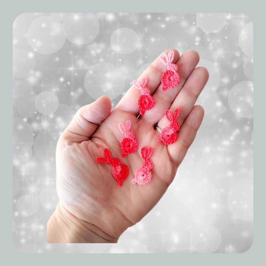 Liten kanin applikasjon "Variations de rose