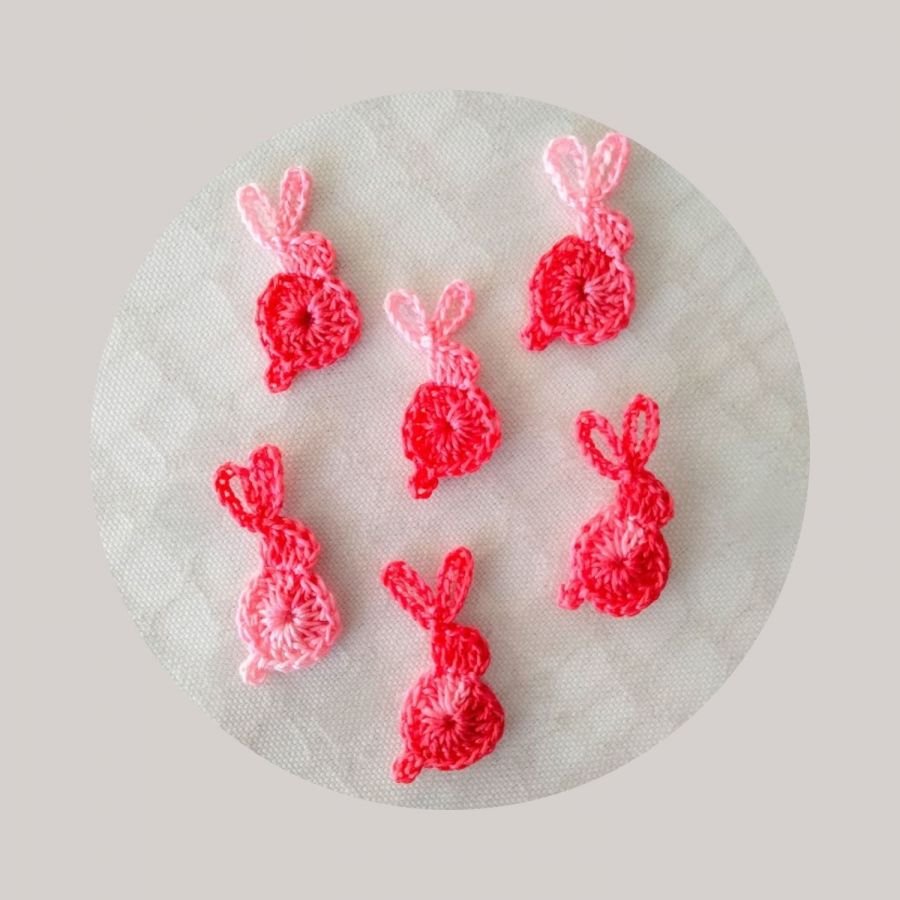 Liten kanin applikasjon "Variations de rose