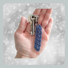 Nøkkelring 'Lavendel' - perlemorperler