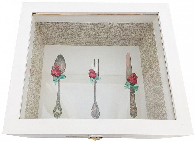 Trekasse med glasslokk. Modell : god dag