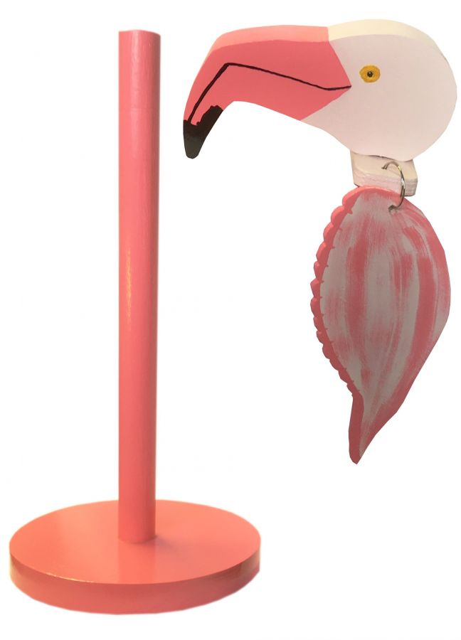 "Den rosa flamingo-papirhåndkleholderen. 
