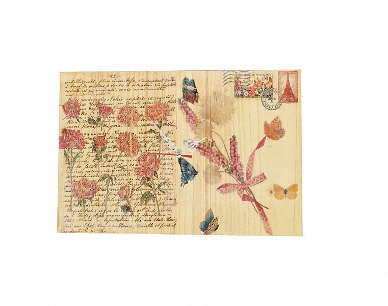 Rektangul&aelig;r veggklokke dekor Vintage postkort