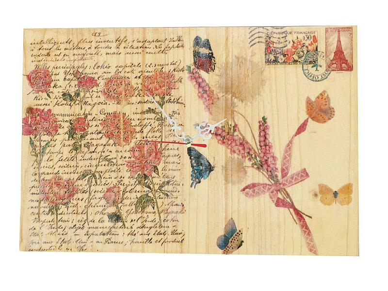 Rektangul&aelig;r veggklokke dekor Vintage postkort