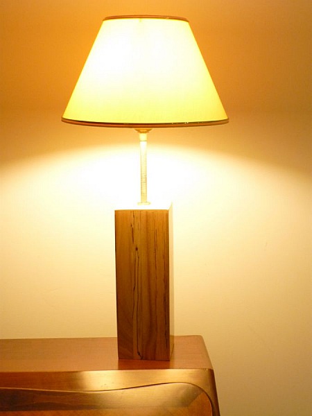 Bordlampe 56 Cm, Noble Wood : Ask, Marmorerte Bj&oslash;rk