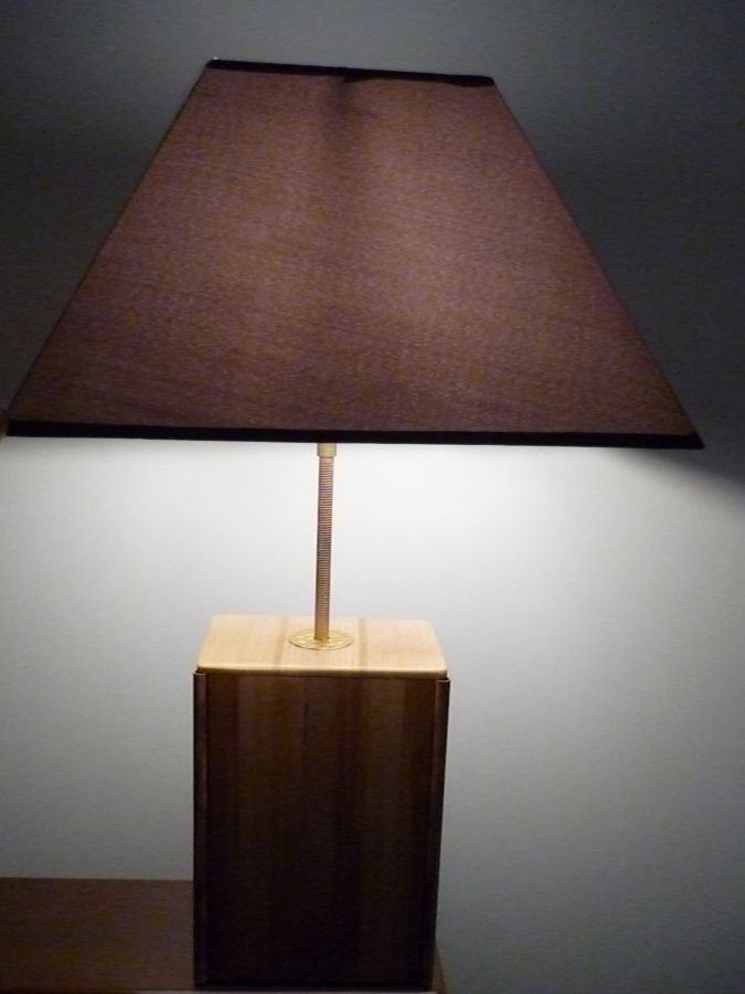 Bordlampe 63 Cm, Noble Wood : Kastanje, Eik, Valnøtt