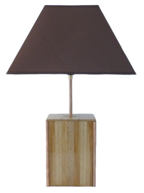 Bordlampe 63 Cm, Noble Wood : Kastanje, Eik, Valnøtt