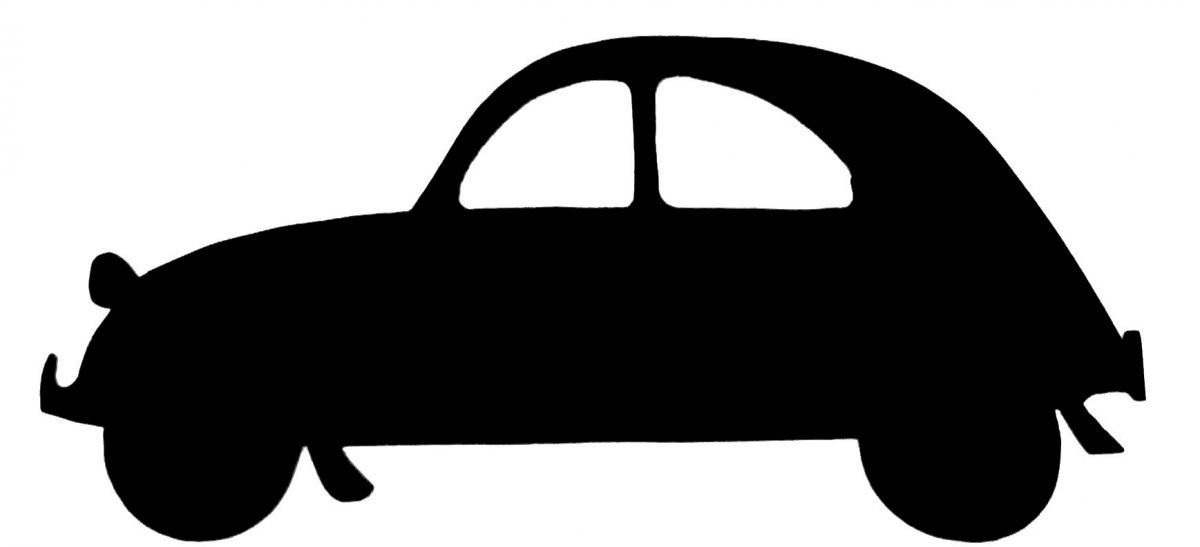 Trevegg eller dørskilt modell : Vogn to hester 2 Cv 40X19 cm svart