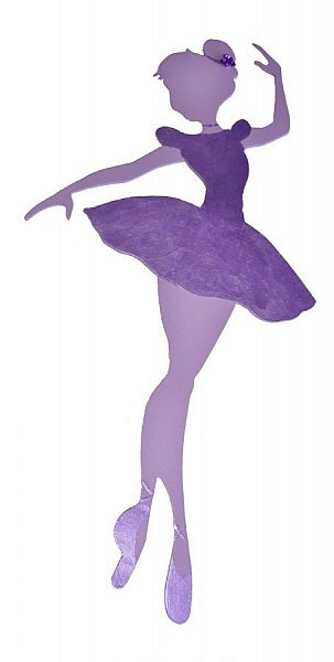 Trevegg eller d&oslash;rskilt modell : Stjernedanser 40x20 cm malingsstruktur, strass, rose i aluminium