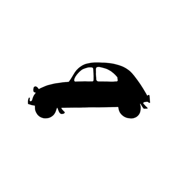 Trevegg eller dørskilt modell : Vogn to hester 2 Cv 40X19 cm svart
