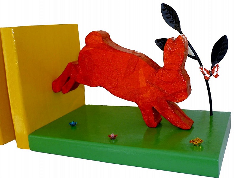 Moderne bokst&oslash;tte i massivt tre "Kaniner" i Landes furu 