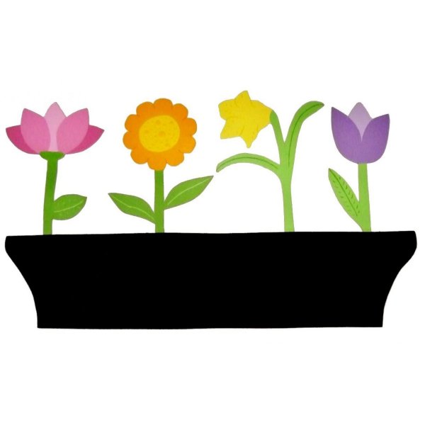 Bord Skifer påminnelse i tre modell : blomsterkasse 58x35 cm