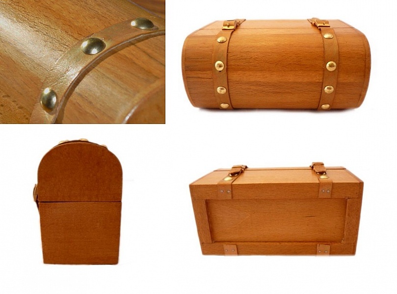 Veldig fin buet kiste i massivt b&oslash;ketre 