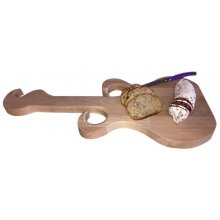 FSC naturlig bøk tre skjærebrett modell gitar sted for 2 glass
