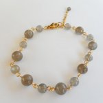 Labradoritt stein armbånd