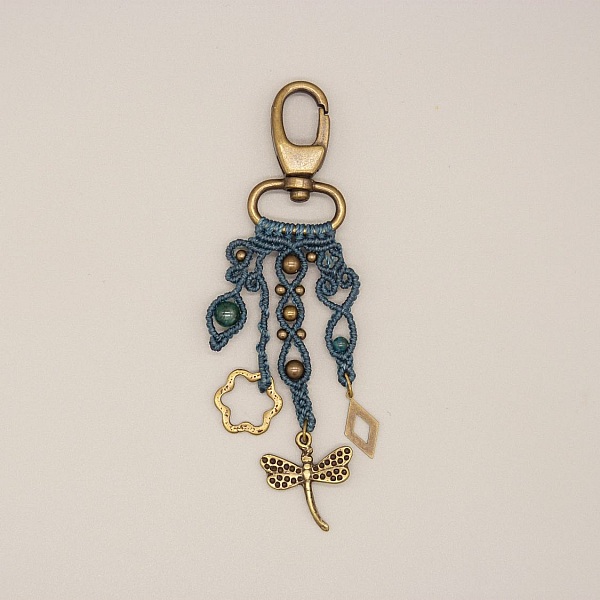 Bag juvel med karabinkrok n&oslash;kkelring unikt stykke