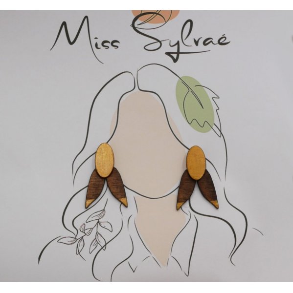 Cicada &oslash;redobber i valn&oslash;tt tre og forgylt 